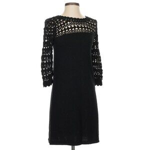 Lilly Pulitzer 100% Merino Wool Black Long Sleeve Dress